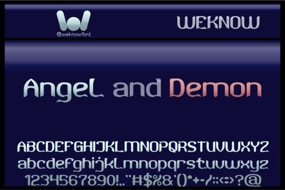 Angel and Demon: A Gothic Font of Celestial Contrast