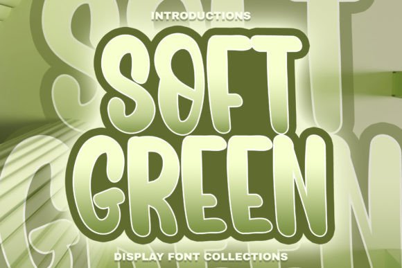 Discover Soft Green: A Whimsical Display Typeface for Joyful Themes