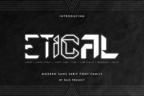 Etical: A Bold Futuristic Display Typeface
