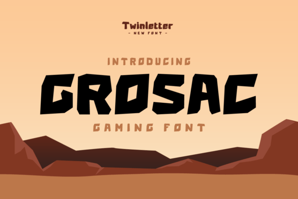 Grosac: Immersive Gaming Display Font for Digital Design
